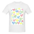 thumbnail image 4 of Bingfone Hand Drawn Colored Hearts Men'S Loose Fit Short-Sleeve Pocket T-Shirt, 4 of 7