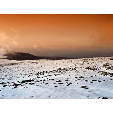 Russian Landscape - Peel-n-Stick Poster of Landscape Clouds Ice Snow Winter Sky Russia Poster 24x16 Adhesive Sticker Poster Print