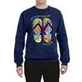 thumbnail image 2 of Wild Bobby, If I Can't Wear My Flip Flops I'm Not Going Colorful Sandals Streetwear Unisex Crewneck Graphic Sweatshirt, Navy, 3XL, 2 of 3