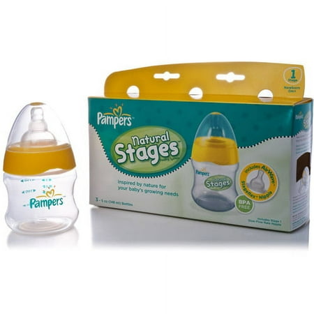 Pampers Natural Stages BPA Free Stages Nurser - 3-Pack - Stage 1 - 5 oz