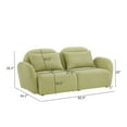 thumbnail image 6 of ARCTICSCORPION Cloud Minimalist Teddy Fabric Upholstered Floor Couch with Throw Pillows, Light Green, 6 of 6