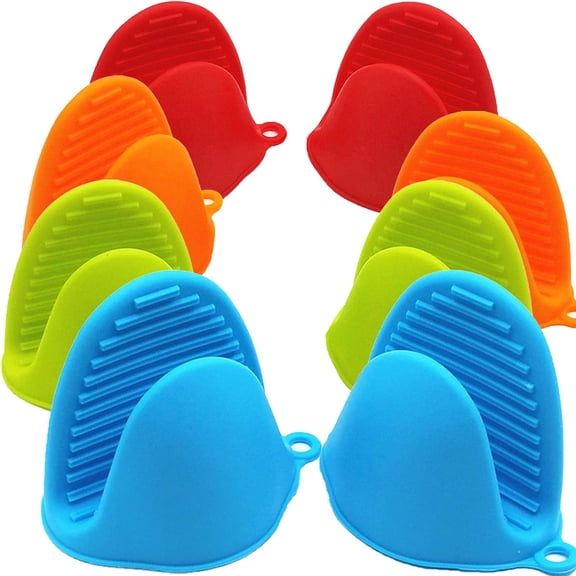 4 pairs Silicone Cooking Pinch Grips Oven Mitts Potholder for Kitchen Cooking & Baking