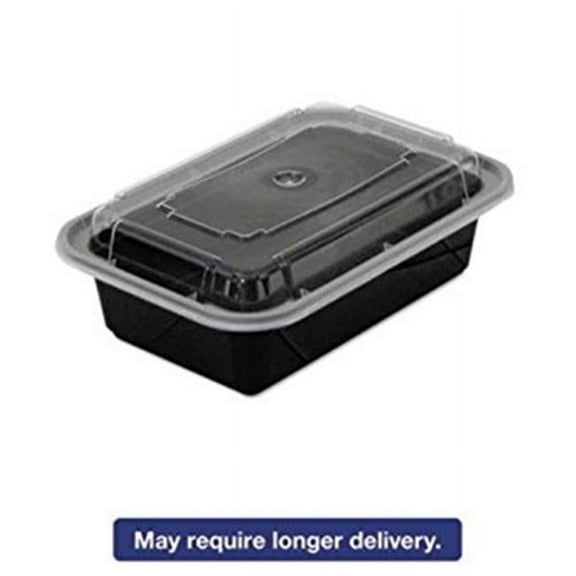 Pactiv NC838B CPC Black Micro Container or Lid - Case of 150