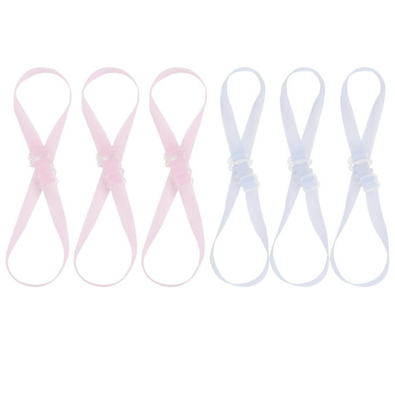 WORGEOUS 6Pairs/pack 1.0cm Colorful Adjustable Elastic Bra Straps Replacement Non