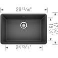 Blanco PRECIS 27" Single Bowl SILGRANIT Sink Anthracite