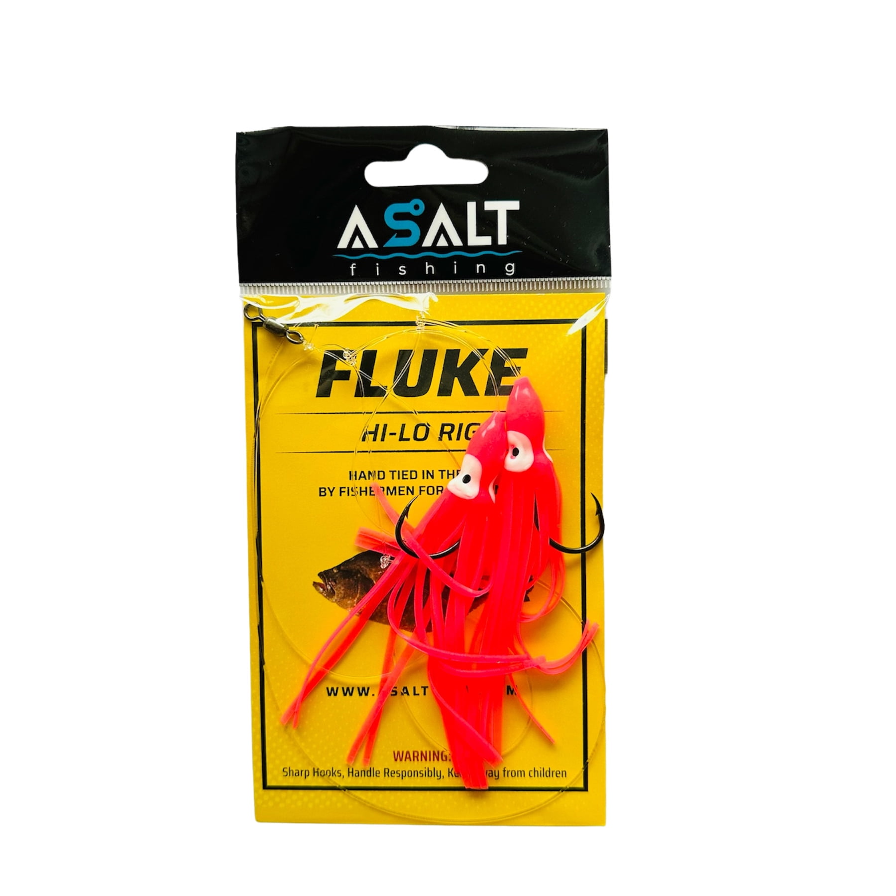Asalt Fishing Fluke Hi-Lo Double Squid Skirt in Pink