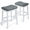 29" Gray White, variant on OSM 25" Counter Height Bar Stools Set of 2, Modern Backless Saddle Stools with Footrest, PU Leather Upholstered Seat for Kitchen, Bar, Black Coffee