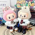 thumbnail image 2 of Ropa y accesorios para muñecas de peluche en miniatura de 17 cm para muñecas ídolos de Corea del Kpop Exo Labubu, chaqueta de cuero, conjunto JK, ropa de regalo, 2 of 5