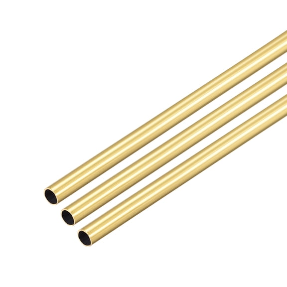 Unique Bargains 3pcs 11.81" Length 0.12" OD 0.008" Wall Thickness Brass Seamless Tube
