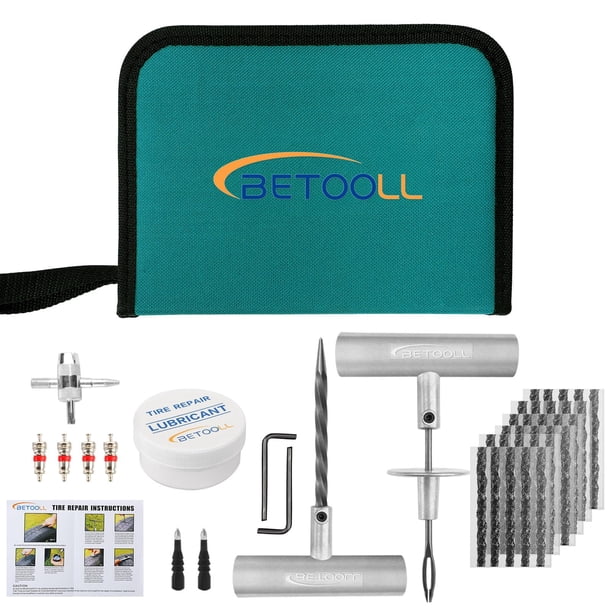 Kit de reparación de neumáticos BETOOLL, 44 piezas, para coche, moto, Jeep RV, ATV