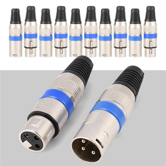 Audio Connector, XLR Connector, 3 Pin XLR Connector, XLR Female Connector, Male Female Adapter For Home 6mm OD Microphone Cable