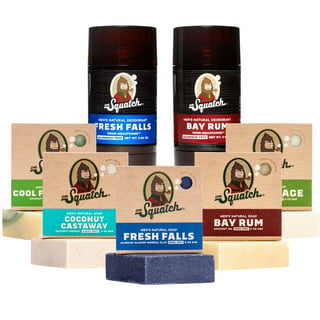 Dr. Squatch Men's Soap Variety 4 Pack - Wood Barrel Bourbon, Gold Moss, Bay  Rum, Cool Fresh