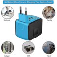 thumbnail image 4 of Universal International Travel Power Adapter With Smart High-speed(blue And Black Border), 4 of 5