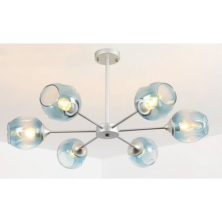 

1111Fourone Sputnik Chandelier Lamp Modern Ceiling Lamp Retro 6 Bulbs