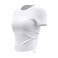 thumbnail image 6 of Ounisa Womens Short Sleeve T Shirt Crew Neck Breathable Athletic Hiking Outdoor Activewear Comfortable Trendy Tops S-2XL, 6 of 6