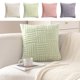 thumbnail image 1 of XWSHYW Juegos de Colchas y Cobertores Funda de Almohada Funda de Almohada con Diseño de Rayas Cremallera Oculta Extraíble Transpirable y Cálido Sin Deformación Funda de Cojín de Color Sólido Funda de, 1 of 7