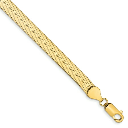 14k 5.5mm Silky Herringbone Chain (Weight: 6.06 Grams, Length: 8 Inches)