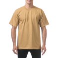 thumbnail image 1 of Pro Club Men's Heavyweight Cotton Short Sleeve Crew Neck T-Shirt,MUSTARD,L, 1 of 5