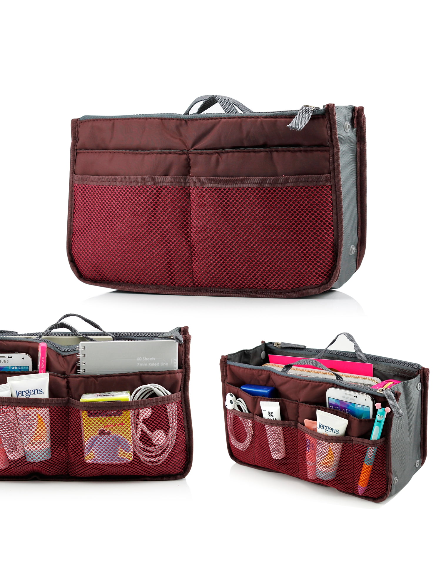 Travel Insert Organizer Compartment Handbag Tote Black Bag by Success.Store.