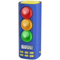 Traffic Light Visual Audio Digital Timer LCD Display Volume Adjustment 4 Ringtones Timers Pause Memory Function Charger Type C Cable Included(Blue)