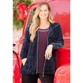 thumbnail image 3 of Catherines Women's Plus Size Cozy Velour Jacket, 3 of 6