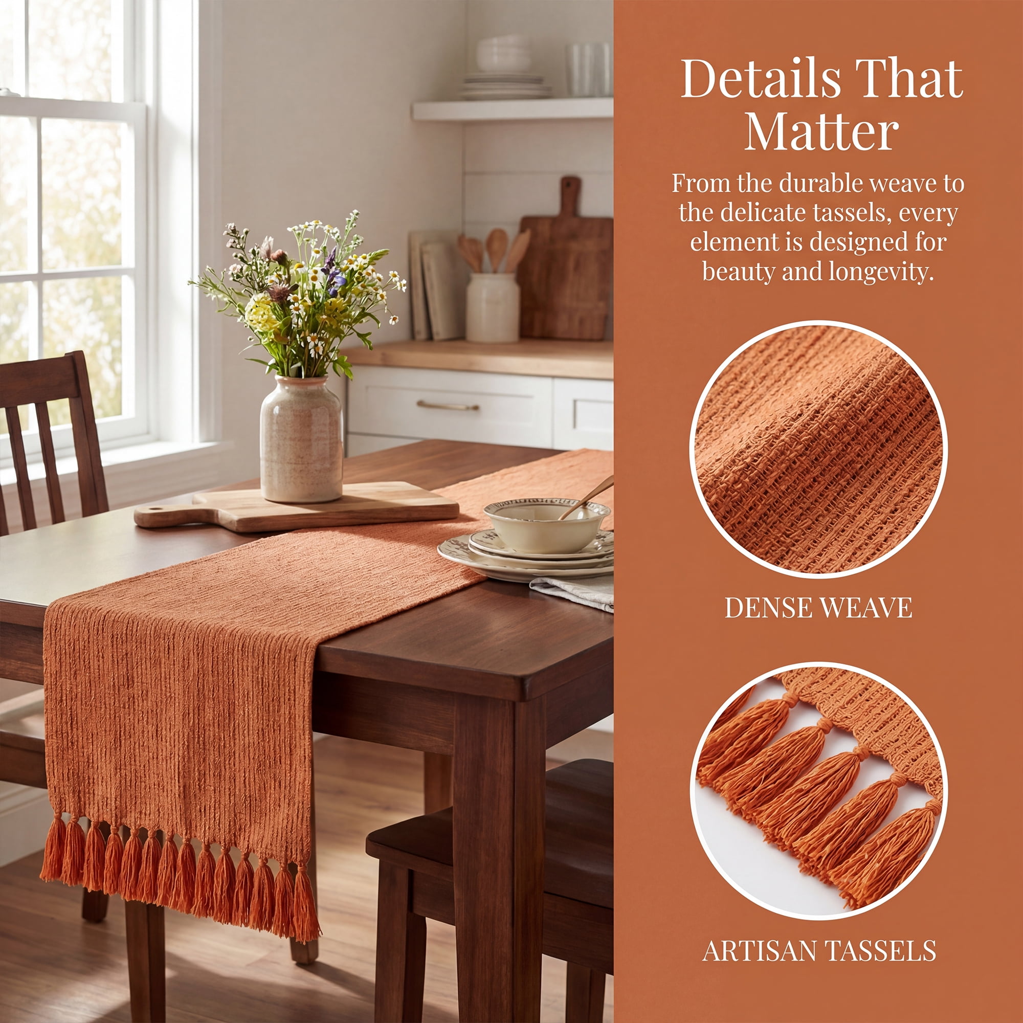 Unique Bargains Washable Polyester Table Runner for Birthday Decorations Orange 13"x94.5"