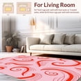 thumbnail image 2 of ODIKA 4'x6' Machine Washable Non-Slip Area Rug, Whimsical Swirl Design with Asymmetrical Loops and Vibrant Blush Tones High Traffic Rug with Pad, Pink, 448991, 2 of 8