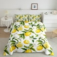 thumbnail image 2 of Manfei Lemon King Size Comforter Sets,Cute Fruit Bedding Comforter Set,Yellow Green White Bedding Set,Super Cozy Room Decor Reversible,3pcs, 2 of 8