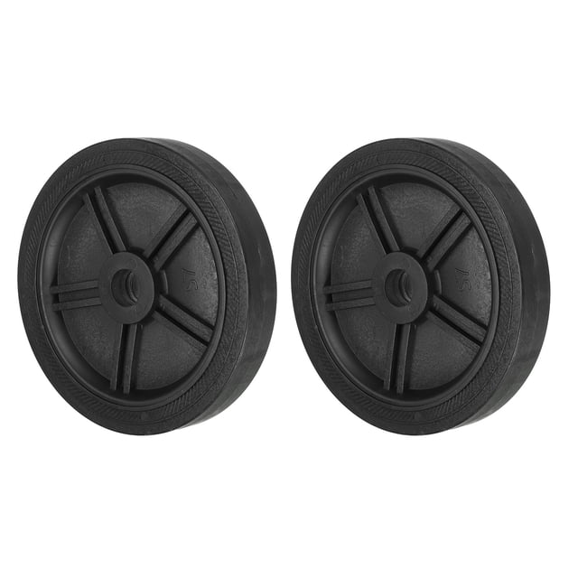 Uxcell Air Compressor Wheel Universal Air Compressors Wheel Replacement Parts for Easy Mobility Black 6.5 Inch