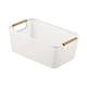 thumbnail image 4 of Cesta organizadora de almacenamiento hueca, cesta para ropa, organizador de escritorio decorativo Blanco, 4 of 9