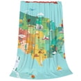 thumbnail image 2 of Fotbe USA Tourist Map Manta de Franela Acolchonada con Estampado, Súper Suave y Esponjosa, Extra Grande para Sofá, Cama, Uso Todo el Año-80"x60", 2 of 7