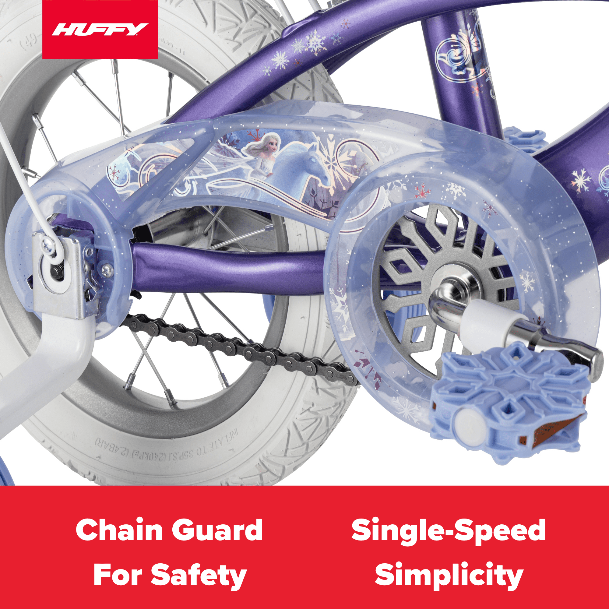 Huffy Disney Frozen Kids Bicycle with Doll Carrier Sleigh
