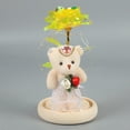 thumbnail image 4 of mnjin beauty and the rose,enchanted flower with led light &red roses. birthday yellow, 4 of 5