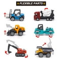 thumbnail image 6 of 5Pcs Construction Truck Toys for 3-6 Years Boys, Excavator Toy Car Play Vehicles Set for Kids 3 4 5 6 Year Birthday Gift, 6 of 6