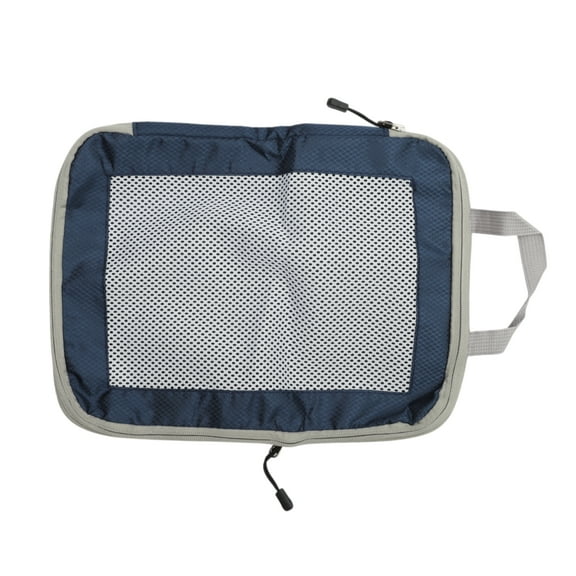 Unique Bargains 1 Pc Mesh Packing Cube for Luggage 11.81"x4.72"x14.96" Navy Blue