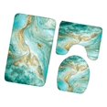 thumbnail image 2 of Bathroom Rugs Set 3 Pieces Super Soft and Comfortable with Toilet Seat Cover Green, 2 of 8