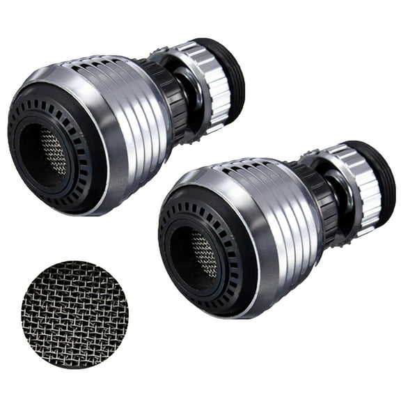 Wideskall 2-Pack 360 Rotate Swivel Dual Settings Nozzle Aerator Faucet Adapter Water Saving Tap