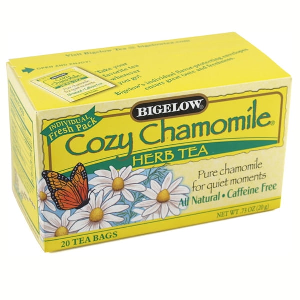 Bigelow Cozy Chamomile Herb Tea 20 Tea Bags 0.73 Oz Boxes - Single Pack ...