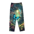 thumbnail image 4 of Balery Enchanted Forest Butterfly A print Women's Pajama Pants,Ultra Lightweight Pjs,Lounge Pant-X-Large, 4 of 9