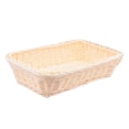 thumbnail image 4 of Masteelf Wicker Storage Basket Plastic Woven Fruit Basket Dessert Basket 35X27CM Beige, 4 of 6