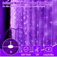 thumbnail image 3 of Cadena de luces SINAMER 600 LED moradas, 6 x 3 m, 8 modos, 3 of 6