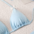 thumbnail image 4 of RYDCOT Women's Gingham Bikini Shorts Set, Halter Boyshort Bikini Two Piece Bathing Suit Shorts Swimsuits for Vacation Light Blue, 4 of 7