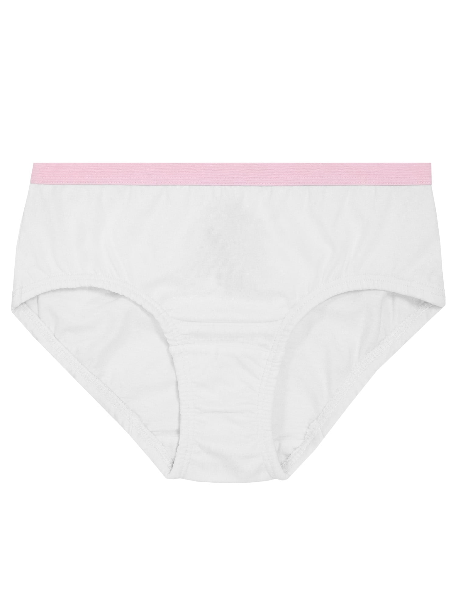 Fruit of the Loom Girl's Cotton Stretch Brief Underwear, 10-Pack, Sizes 4-16