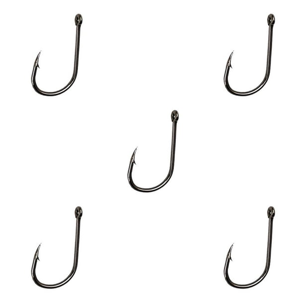 yingyy 1/2/3/5 100PCS/Set Carp Fishing Hook Fishhooks Durable Head Fishing  Hooks with Hole 7#&silver 5PCS 