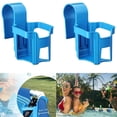 thumbnail image 1 of Paquete de 2 vasos para piscina, accesorios para piscina sobre el suelo, soporte flotante para bebidas para fiesta en la piscina, se adapta a rieles superiores de barra de piscina menos redo, 1 of 5