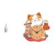 thumbnail image 1 of Reloj de pared con escultura de pingüino, estatua de animal de resina, silencioso, sin , decorativo, escultura de gato, tallado artístico, adecu, 1 of 8