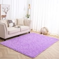 thumbnail image 5 of Dwelke Ultra Fluffy Rug Indoor Plush Soft Carpet for Living Room Anti-Skid Durable Area Rug 5.3x7.5ft Purple, 5 of 7