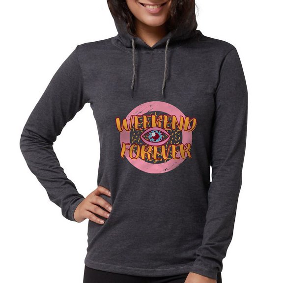 CafePress - Retro 80S Weekend Forever Long Sleeve T Shirt - Womens Hooded Shirt