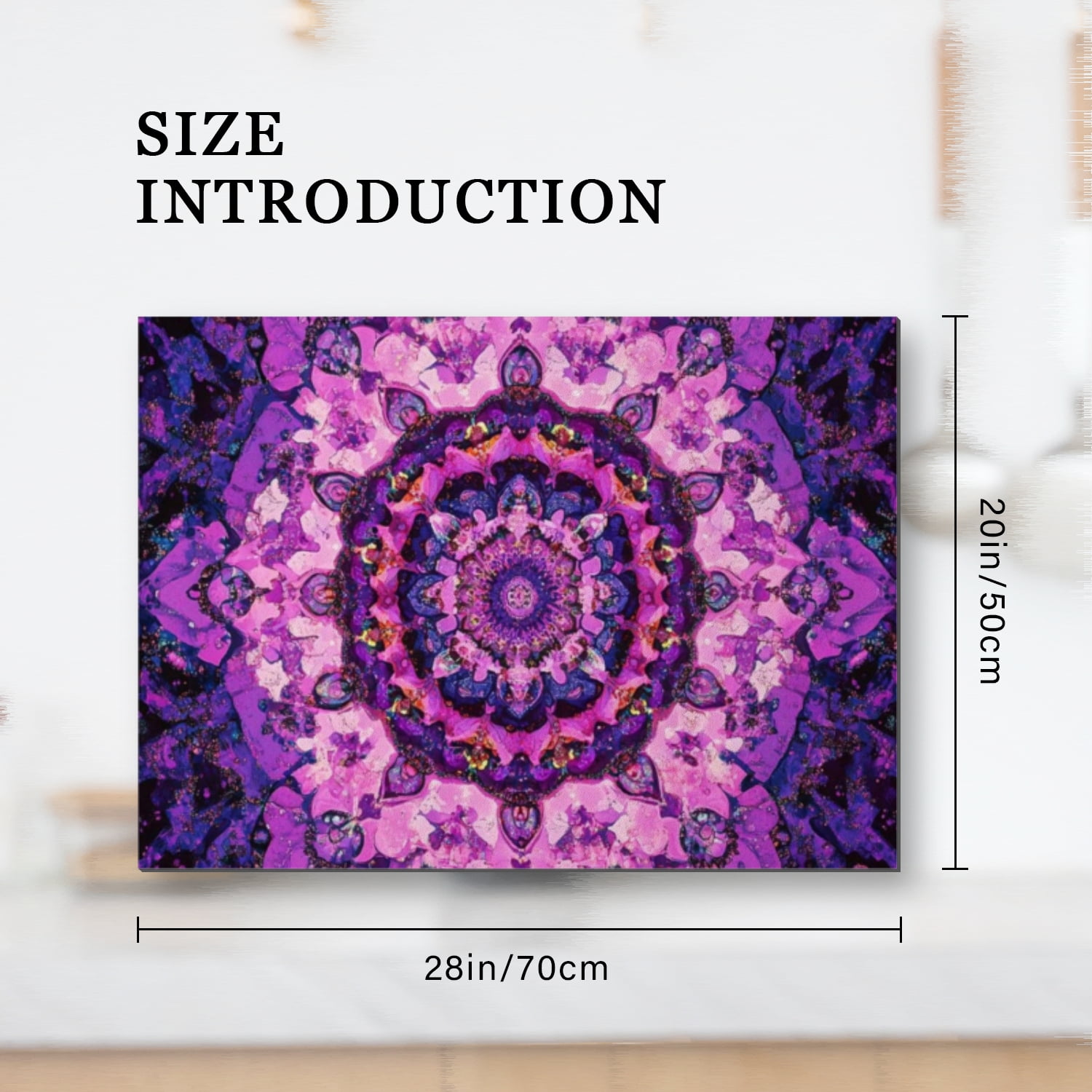 Stove Top Cover for Electric Stove, Pink Purple Floral Mandala Vintage Heat Resistant Cooktop Protector Mat, Countertop Protector Pad for Kitchen RV (28×20 Inch)