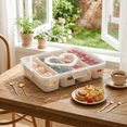 thumbnail image 7 of 4 Compartment Snackle Box Container with Lid, Portable Reusable Stackable Divided Serving Tray for Travel, Picnic & Party Food Storage, 7 of 7